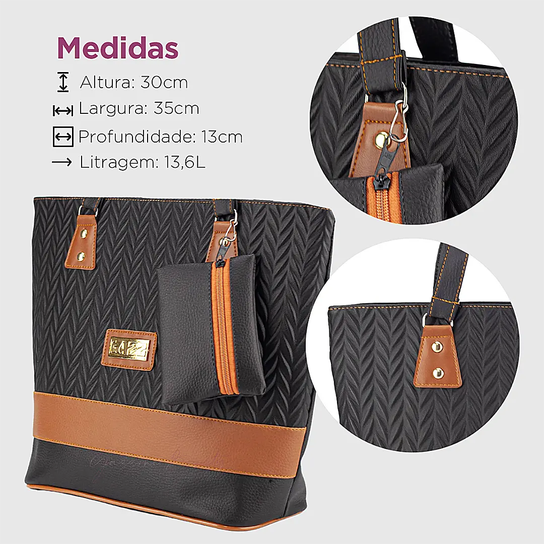 Bolsa Feminina Corino Charme  com Porta de Moedas