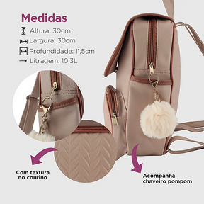 Mochila Feminina de Costas Flor de Menina