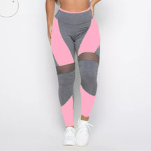 Calça Legging Feminina Para Academia Ginástica cinza e rosa