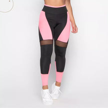 Calça Legging Feminina Para Academia Ginástica preta e rosa